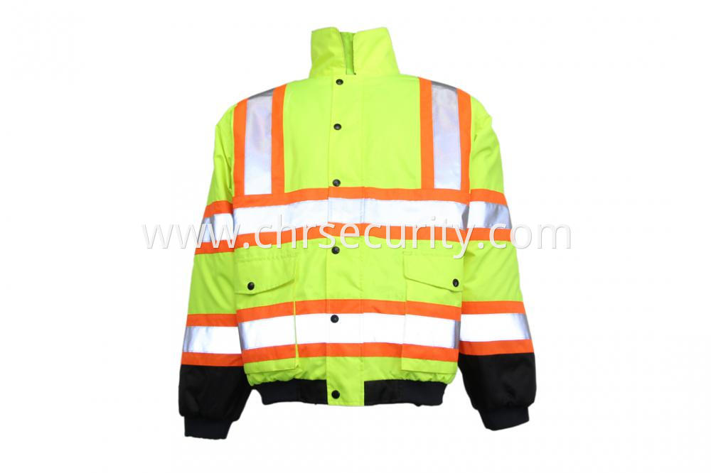 High visibility color safety jacket